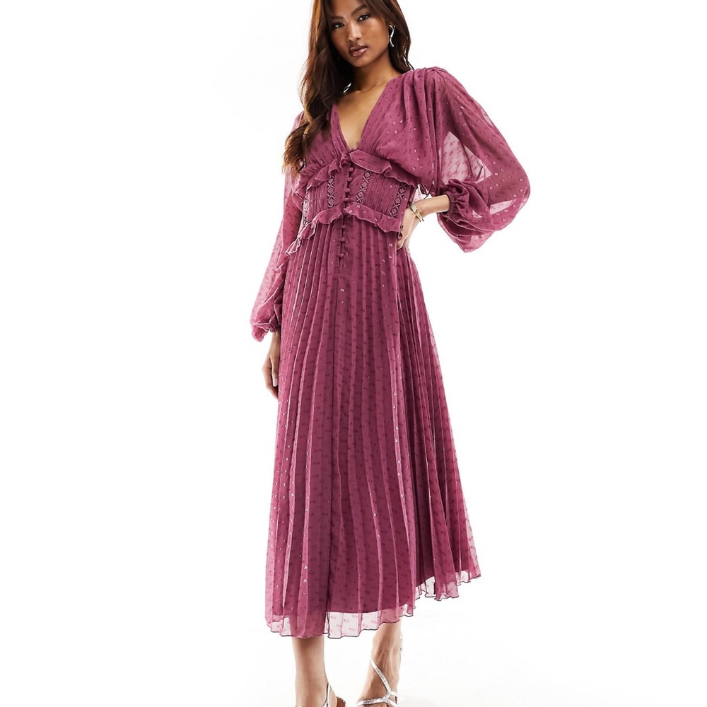 ASOS Pleated Midi Dress